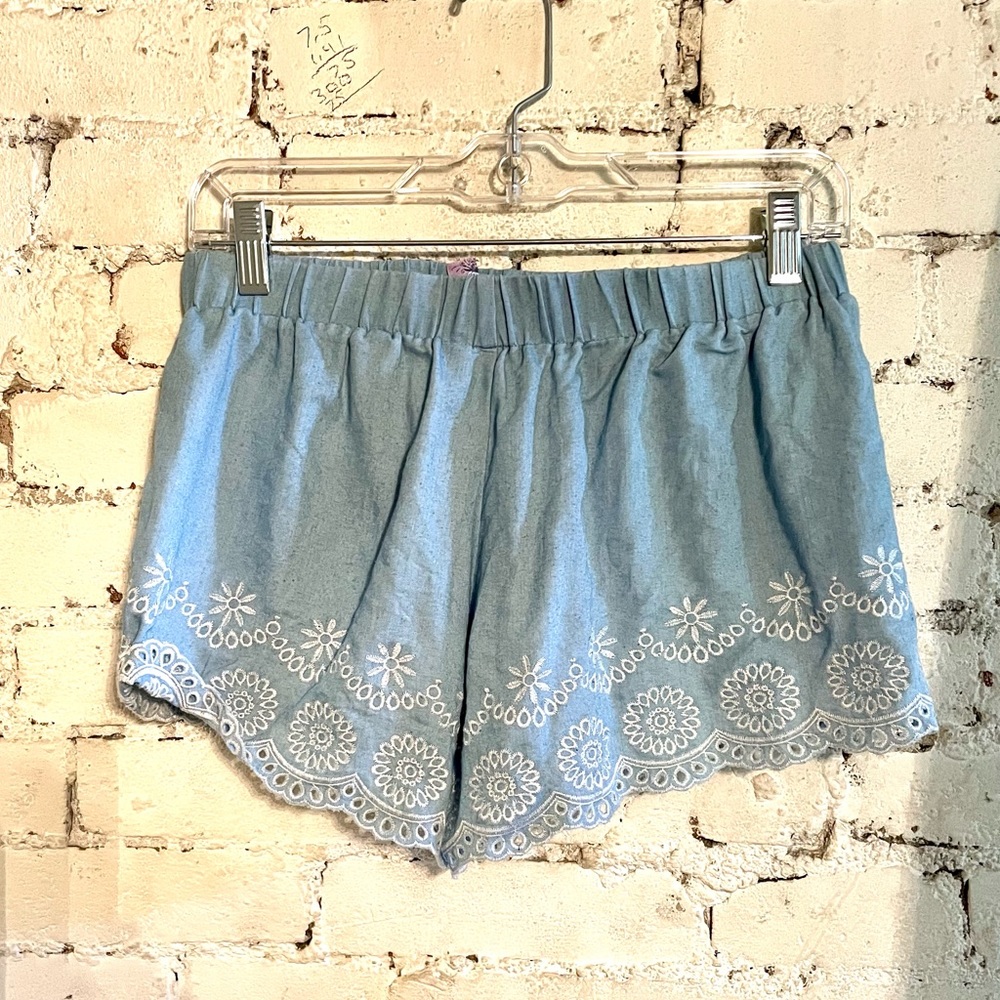 Francesca's Embroidered Shorts